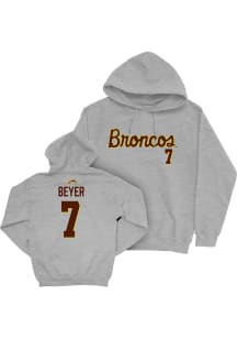 Mitchell Beyer Western Michigan Broncos Mens Grey NIL Script Player Hood