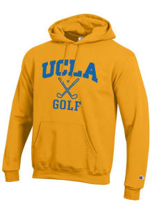 Champion UCLA Bruins Mens Gold Golf Icon Powerblend Long Sleeve Hoodie