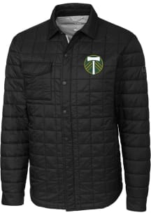 Cutter and Buck Portland Timbers Mens Black Rainier PrimaLoft Outerwear Lined Jacket