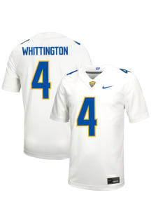Jahsear Whittington  Nike Pitt Panthers White Football NIL Name And Number Football Jersey