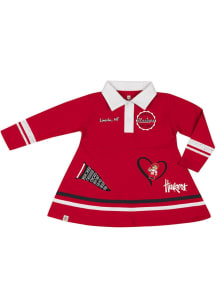 Colosseum Nebraska Cornhuskers Baby Girls Red Homecoming Short Sleeve Dress