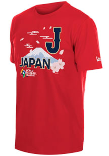 New Era Japan Red 2026 World Baseball Classic Short Sleeve T Shirt