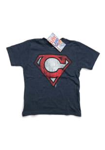 GV Art + Design Cleveland Youth Navy Blue Superman C Short Sleeve Fashion T-Shirt