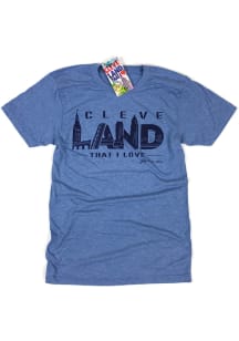 GV Art + Design Cleveland Blue Landmarks Short Sleeve Fashion T Shirt