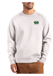 Cutter and Buck Marshall Thundering Herd Mens Grey Roam Long Sleeve Crew Sweatshirt