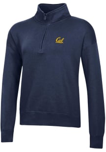 Gear for Sports Cal Golden Bears Womens Navy Blue Big Cotton Qtr Zip