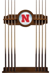 Nebraska Cornhuskers Solid Wood Cue Rack Pool Table