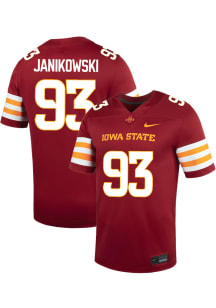 Jack Janikowski  Nike Iowa State Cyclones Cardinal Red NIL Name And Number Football Jersey