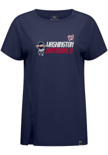 Levelwear Washington Nationals Womens Navy Blue Influx 8-Bit Baseball Short Sleeve T-Shirt