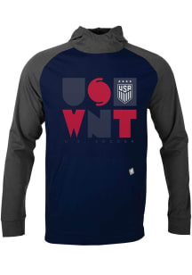 Levelwear USWNT Mens Navy Blue Uproar Full On Long Sleeve Hoodie