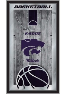 K-State Wildcats Basketball Hanging Back Bar Mirror