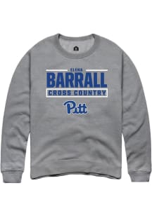 Elena Barrall Pitt Panthers Mens Graphite NIL Stacked Box Player Crew
