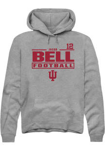 Jacob Bell Indiana Hoosiers Mens Graphite Football NIL Stacked Box Player Hood