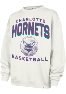 47 Charlotte Hornets Womens White Arch Cloud Crew Sweatshirt