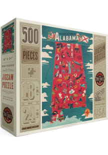 Alabama Illustrated Map 500 Piece Puzzle