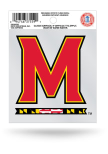 Maryland Terrapins Small Static Cling Auto Static Cling Decal - Red