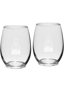 Appalachian State Mountaineers Class of 2026 Stemless Wine Set Stemless Wine Glass - White