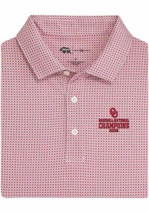 Onward Reserve Oklahoma Sooners Mens Crimson 2026 College World Series Champs League Short Sleeve..