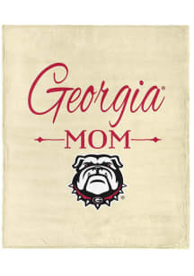 Georgia Bulldogs Mom Silk Touch Fleece Blanket - White