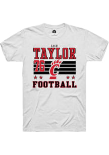 Zach Taylor Cincinnati Bearcats White Football NIL Striped Short Sleeve Player T Shirt