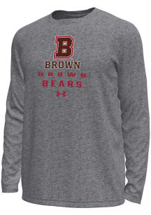 Under Armour Brown Bears Grey Stacked Logo Tech Stretch Long Sleeve T-Shirt