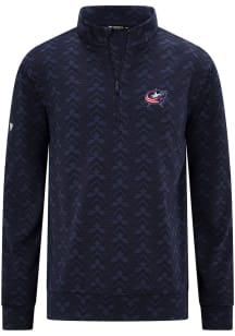 Levelwear Columbus Blue Jackets Mens Navy Blue Chameleon 3D Embroidered Patch Pullover Jackets
