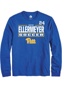 Katie Ellermeyer Pitt Panthers Blue NIL Stacked Box Long Sleeve Player T Shirt