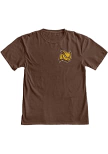 Blue 84 Rowan University Brown Front Back Overdyed Short Sleeve T Shirt