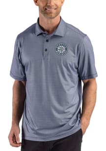 Cutter and Buck Seattle Mariners Navy Blue Mono Lattice Big and Tall Polo