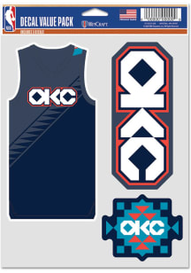 Oklahoma City Thunder 2025 City Edition 3 Pack Auto Decal - Blue
