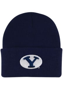 LogoFit BYU Cougars North Pole Baby Knit Hat - Navy Blue