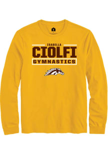 Isabella Ciolfi Western Michigan Broncos Gold NIL Stacked Box Long Sleeve Player T Shirt
