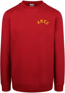 Iowa State Cyclones Mens Cardinal Ames Arch Long Sleeve Crew Sweatshirt
