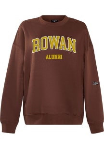 Hype and Vice Rowan University Womens Brown Offside Crew Sweatshirt