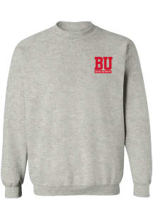 Vive La Fete Boston Terriers Womens Grey Impressions Crew Sweatshirt