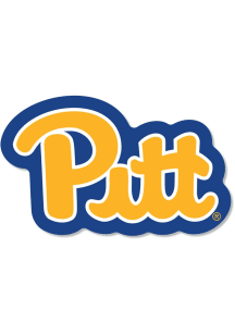 Pitt Panthers 2" Yellow Script Dizzler Stickers - Blue
