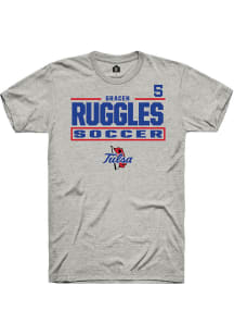 gracen ruggles  Tulsa Golden Hurricane Ash Rally NIL Stacked Box Short Sleeve T Shirt
