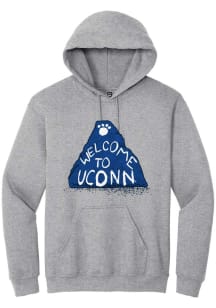 Summit Sportswear UConn Huskies Mens Grey School Specific Long Sleeve Hoodie