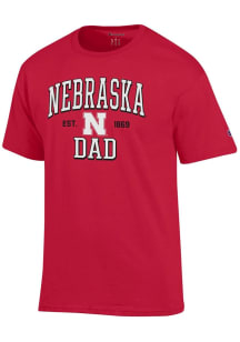 Champion Nebraska Cornhuskers Red Est Date Dad Jersey Short Sleeve T Shirt