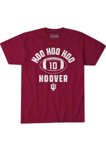 Josh Hoover Indiana Hoosiers Crimson Hoo Hoo Hoo Hoover Short Sleeve Player T Shirt