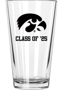 Iowa Hawkeyes Class of 2025 16 oz Pint Glass - White