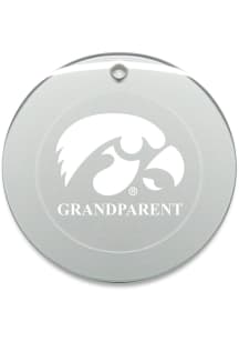 Iowa Hawkeyes Grandparent Round Ornament - White