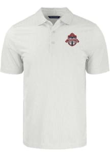Cutter and Buck Toronto FC Mens White Pike Symmetry Short Sleeve Polo
