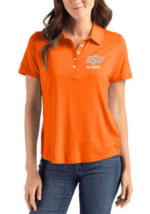 Cutter and Buck Oklahoma State Cowboys Womens Orange Alumni Coastline Eco Short Sleeve Polo Shirt