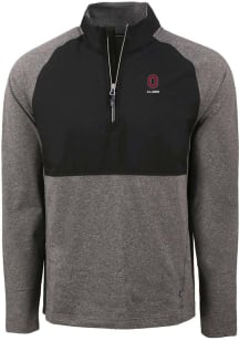 Cutter and Buck Ohio State Buckeyes Mens Black Alumni Adapt Eco Hybrid Long Sleeve Qtr Zip Pullove..
