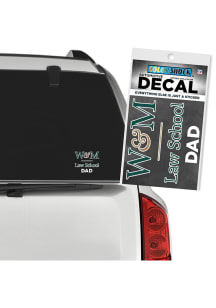 William & Mary Tribe Law School Dad Auto Decal - Green