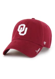 47 Oklahoma Sooners Crimson Miata Clean Up Womens Adjustable Hat