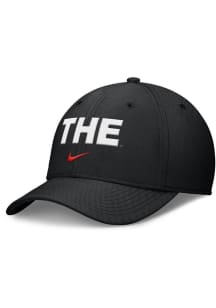 Nike Ohio State Buckeyes Mens Black THE Rise Swooshflex Flex Hat