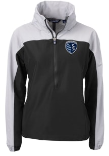 Cutter and Buck Sporting Kansas City Womens Black Charter Eco Pullover