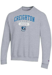 Champion Creighton Bluejays Mens Grey Class of 2026 Powerblend Long Sleeve Crew Sweatshirt